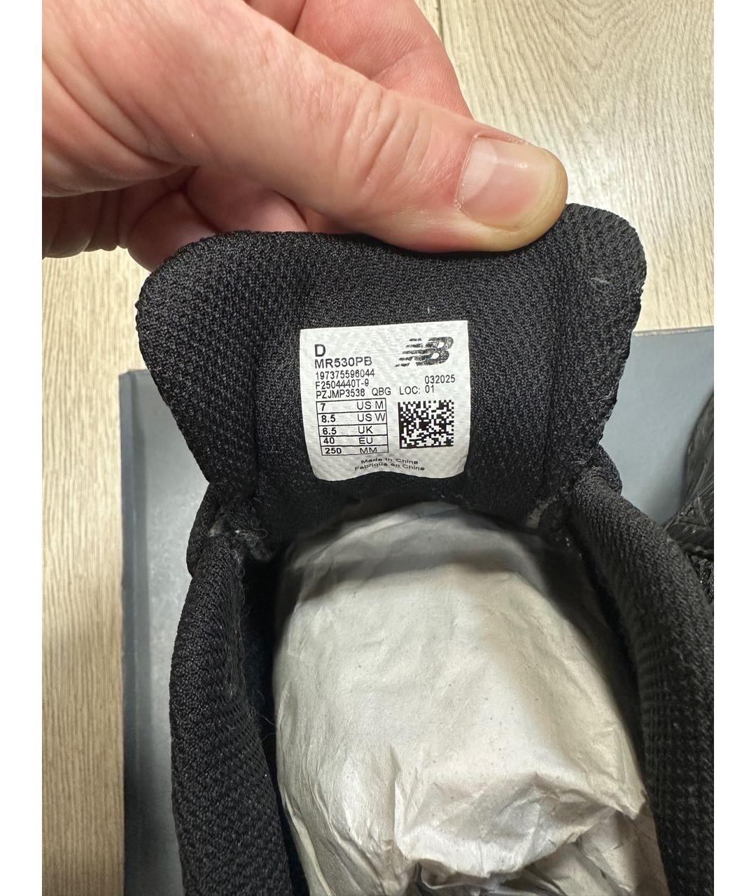NEW BALANCE Черные низкие кроссовки / кеды из искусственной кожи, фото 4