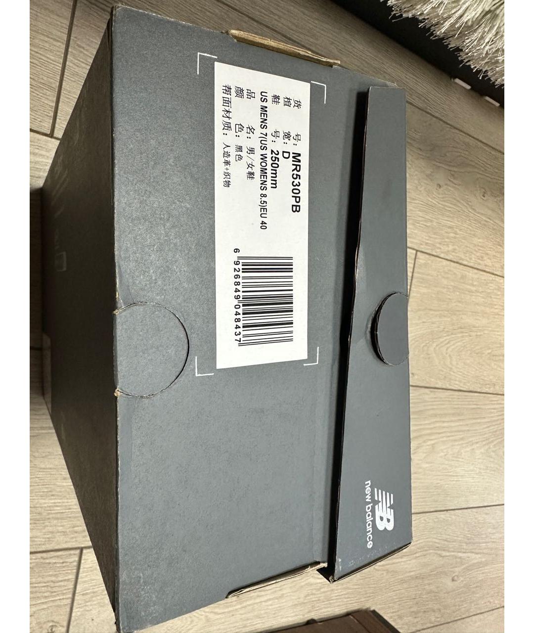 NEW BALANCE Черные низкие кроссовки / кеды из искусственной кожи, фото 5