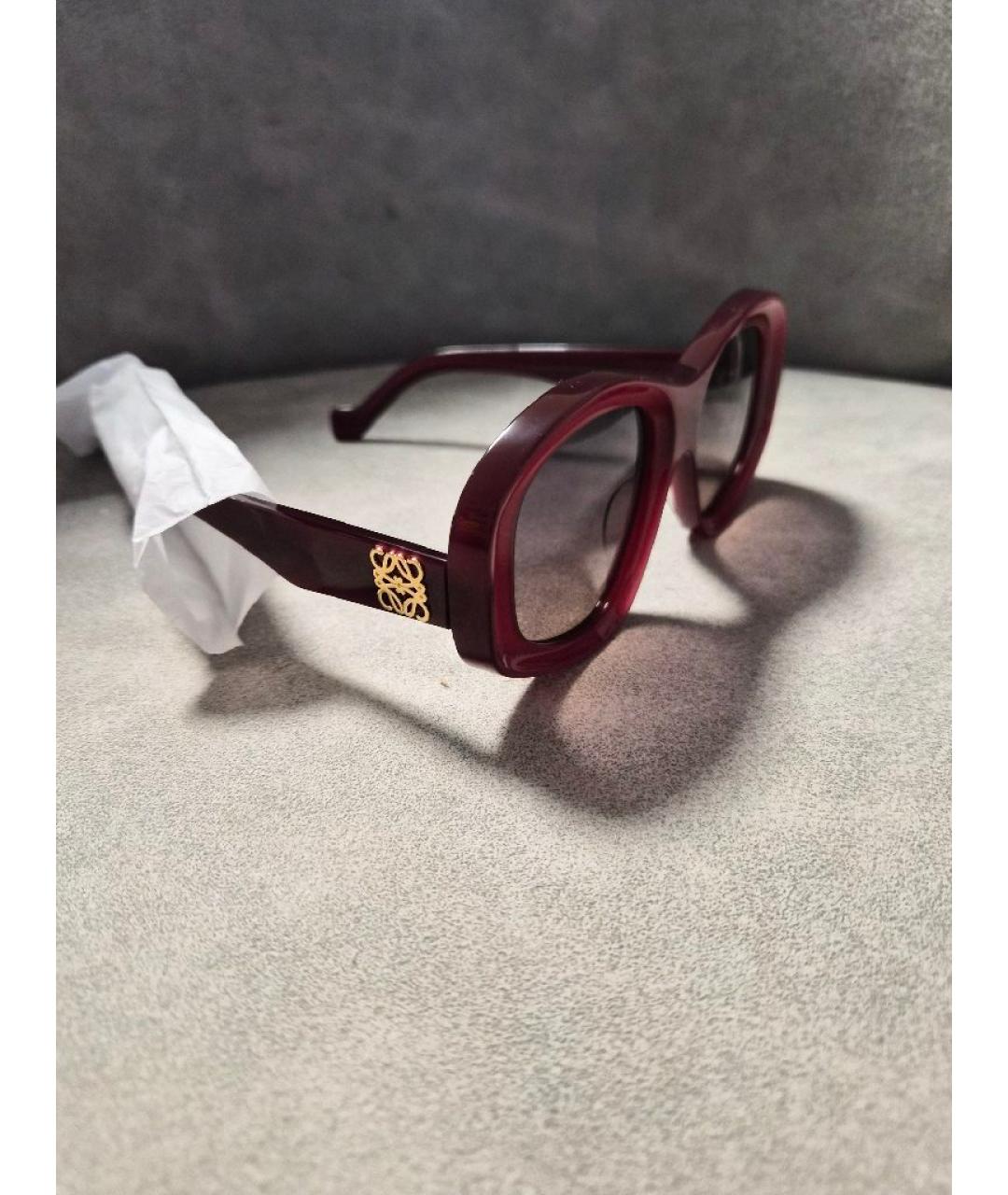 LOEWE Бордовые пластиковые солнцезащитные очки, фото 4