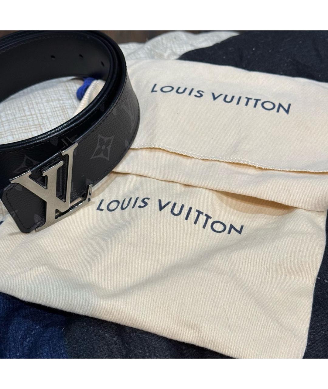 LOUIS VUITTON Антрацитовый ремень, фото 4