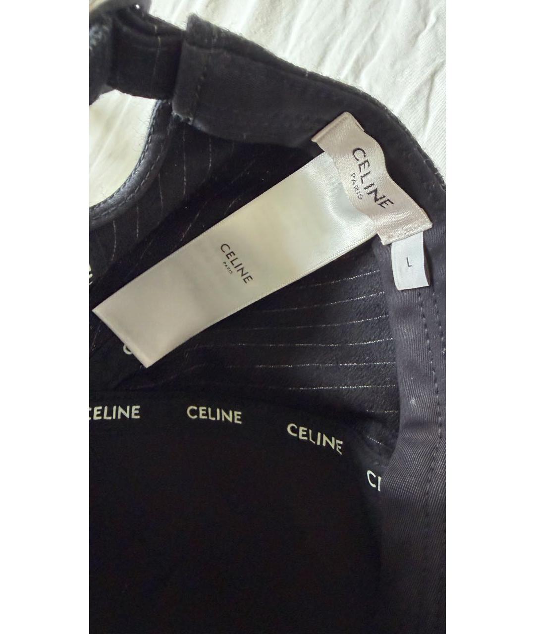 CELINE Черная хлопковая кепка, фото 8