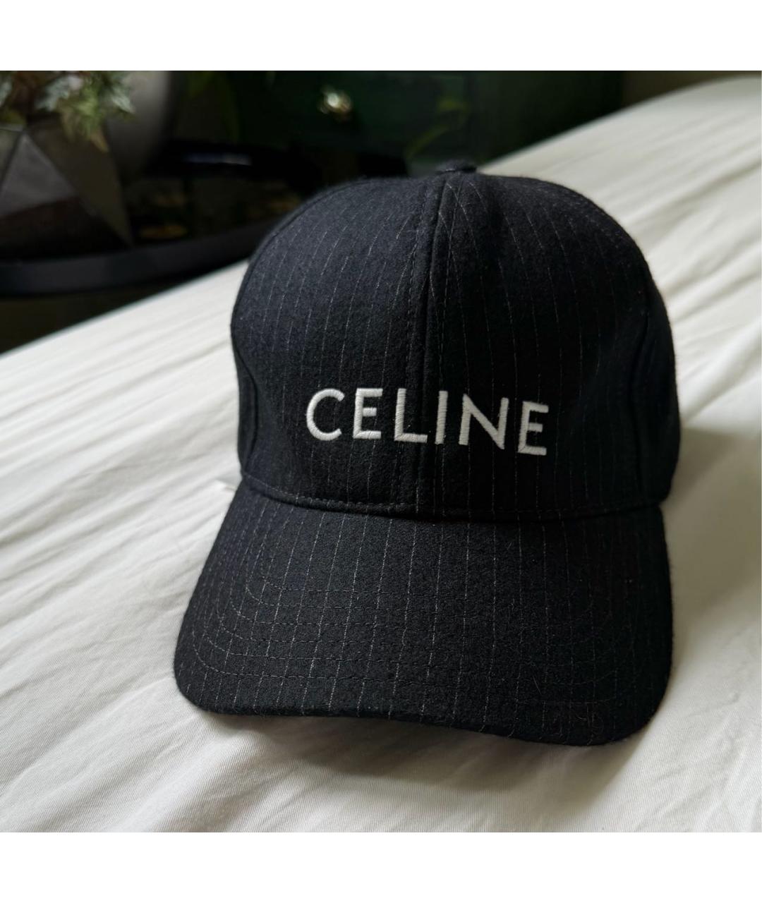 CELINE Черная хлопковая кепка, фото 6