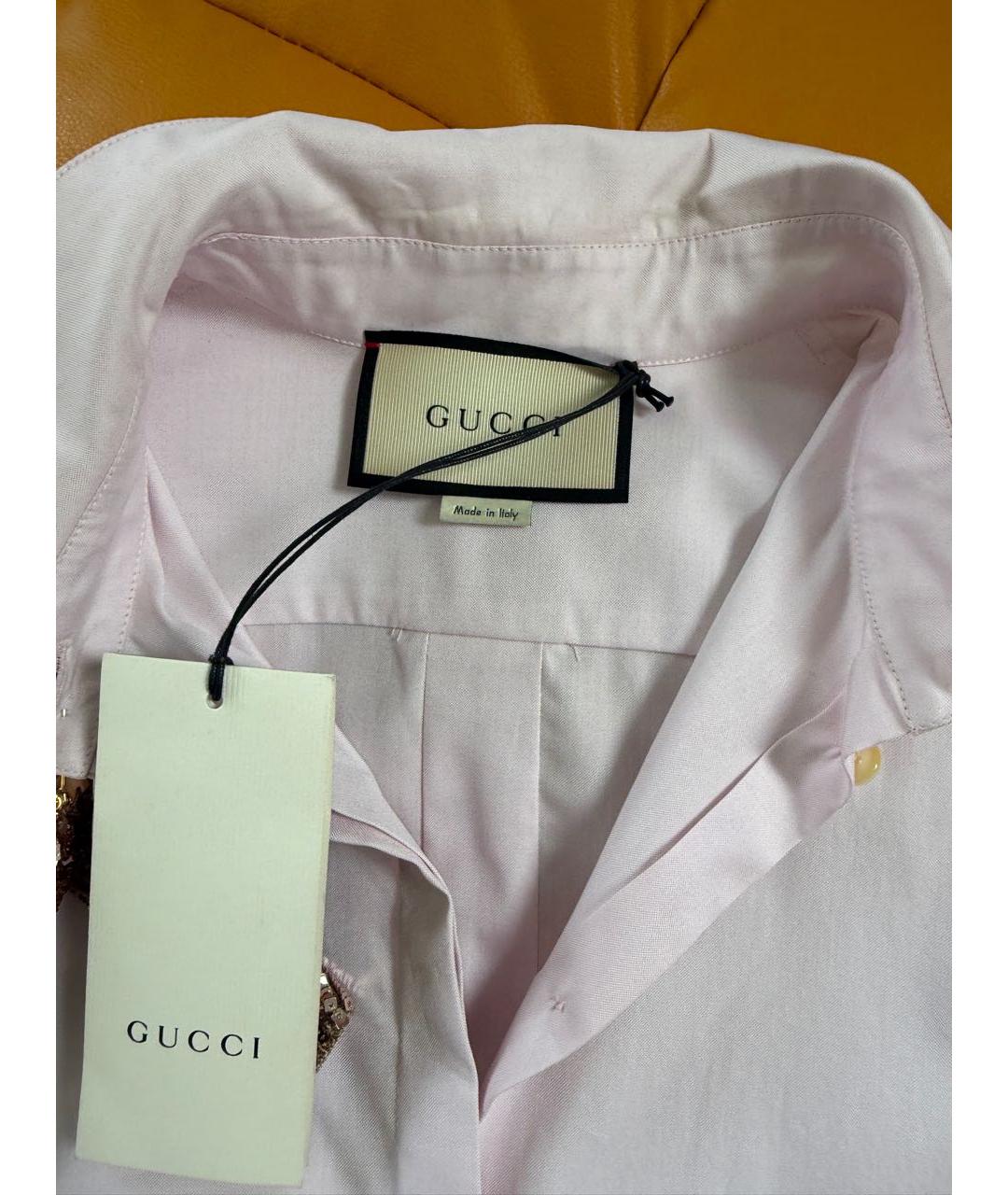 GUCCI Розовая хлопковая рубашка, фото 7