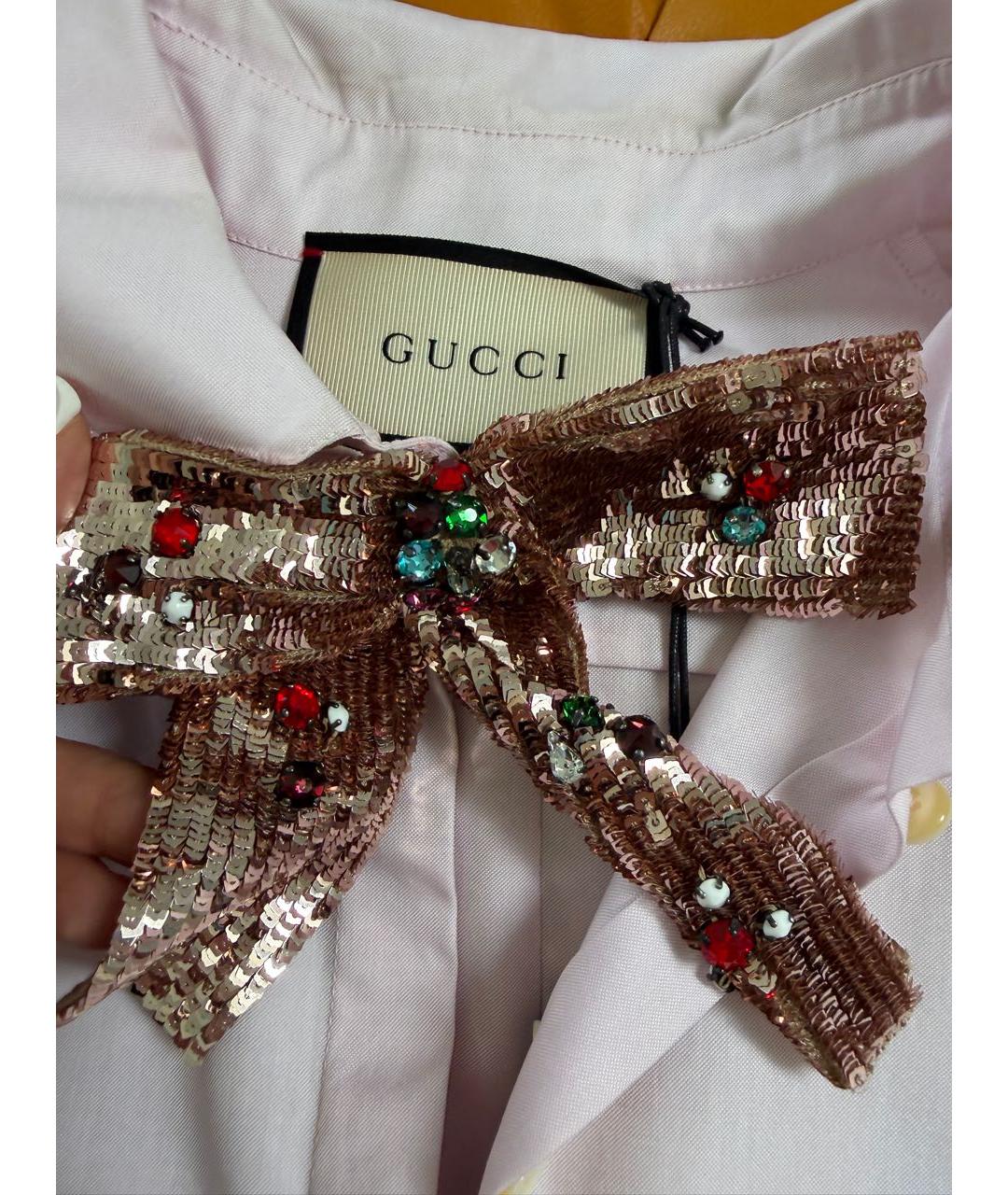 GUCCI Розовая хлопковая рубашка, фото 8