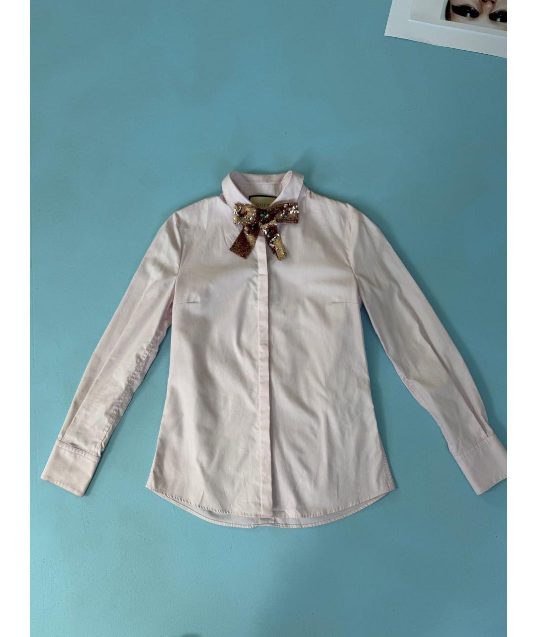 GUCCI Розовая хлопковая рубашка, фото 3