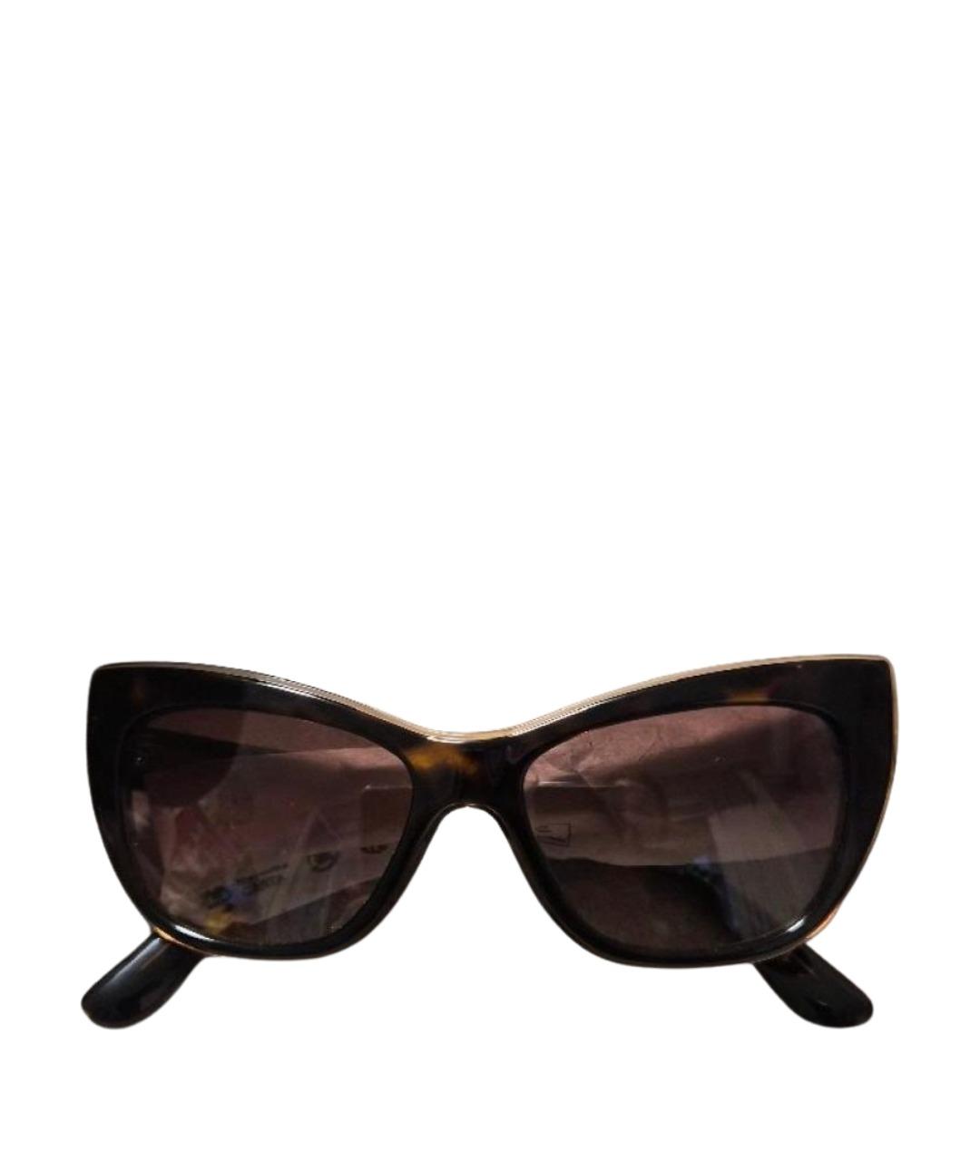 DOLCE&GABBANA Коричневые пластиковые солнцезащитные очки, фото 1