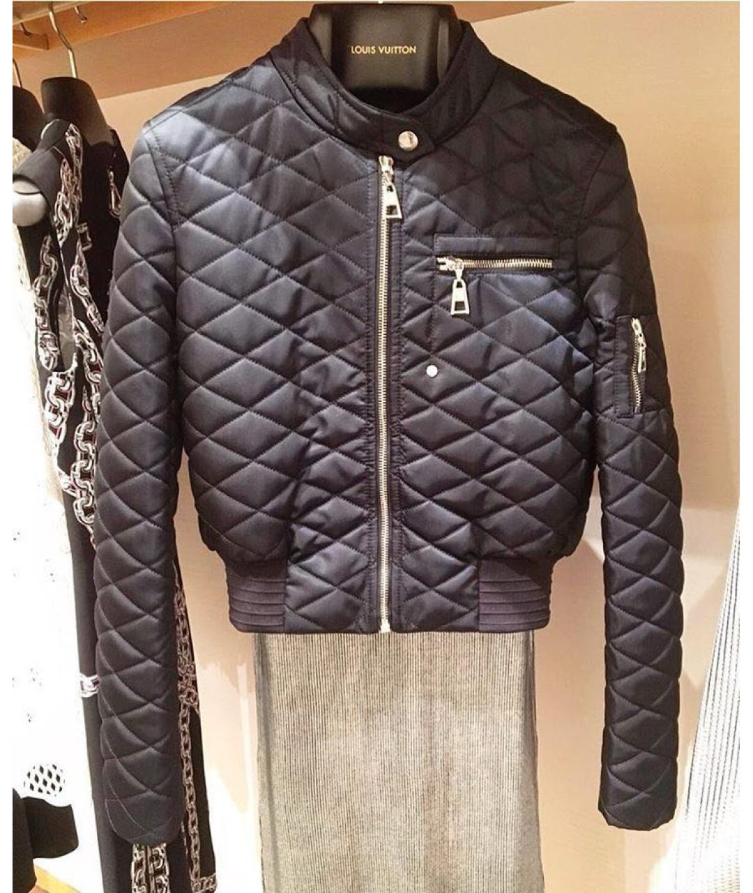 LOUIS VUITTON Темно-синяя полиамидовая куртка, фото 4