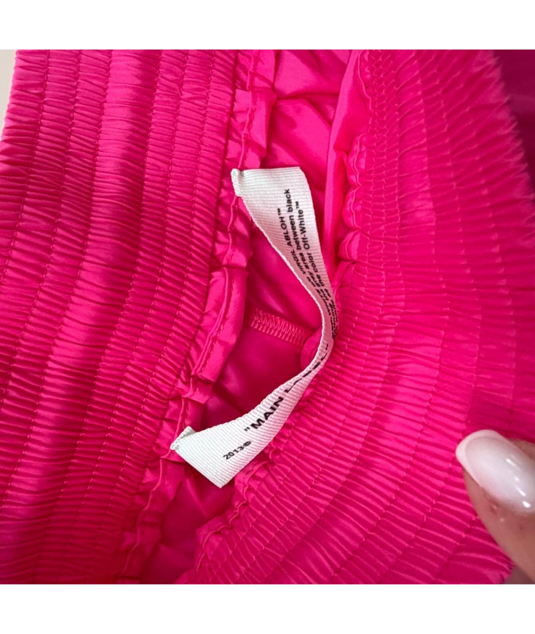 OFF-WHITE Фуксия полиамидовые шорты, фото 3