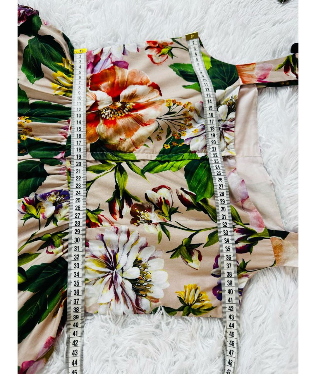 DOLCE&GABBANA Мульти хлопковое вечернее платье, фото 8