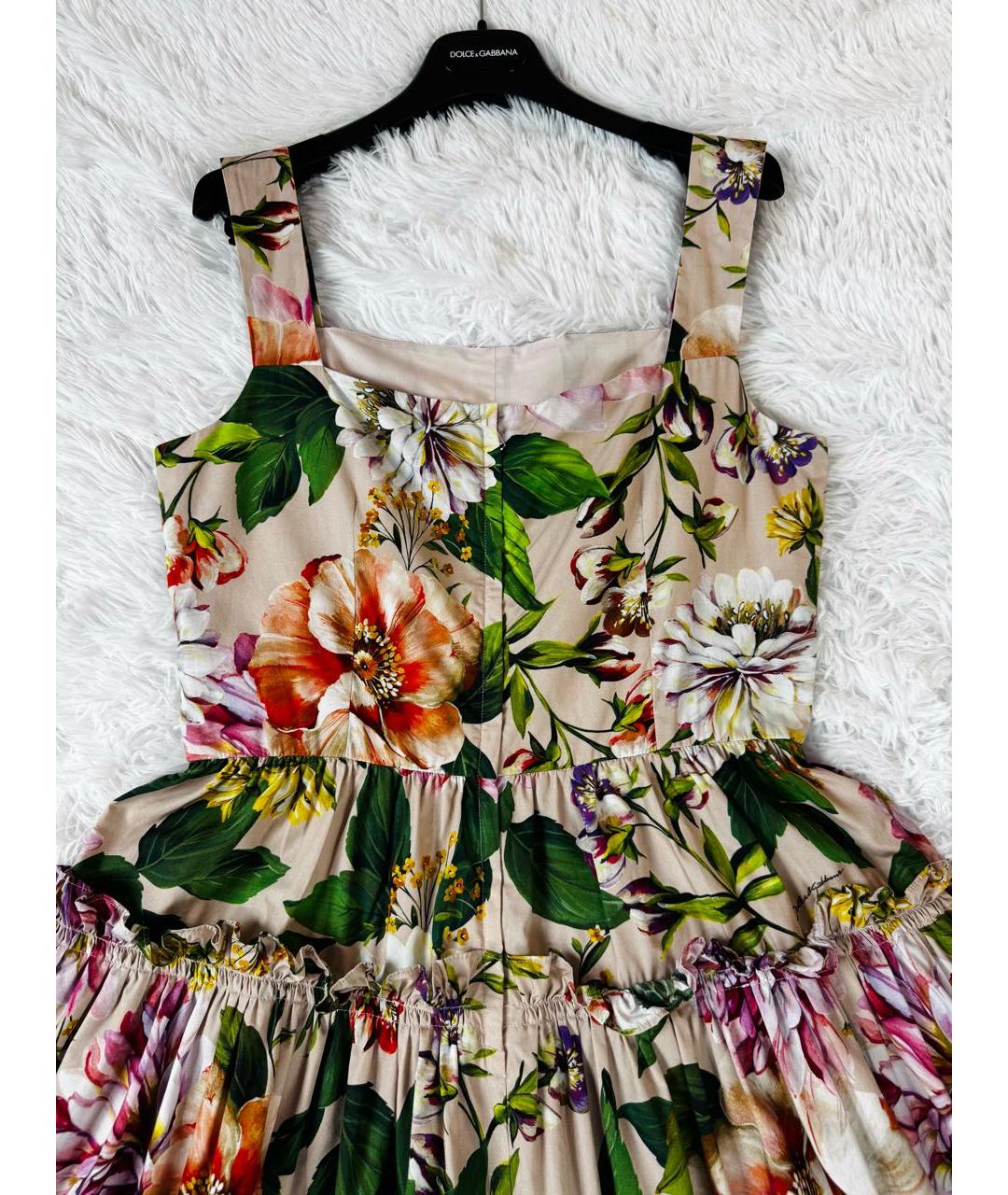 DOLCE&GABBANA Мульти хлопковое вечернее платье, фото 6