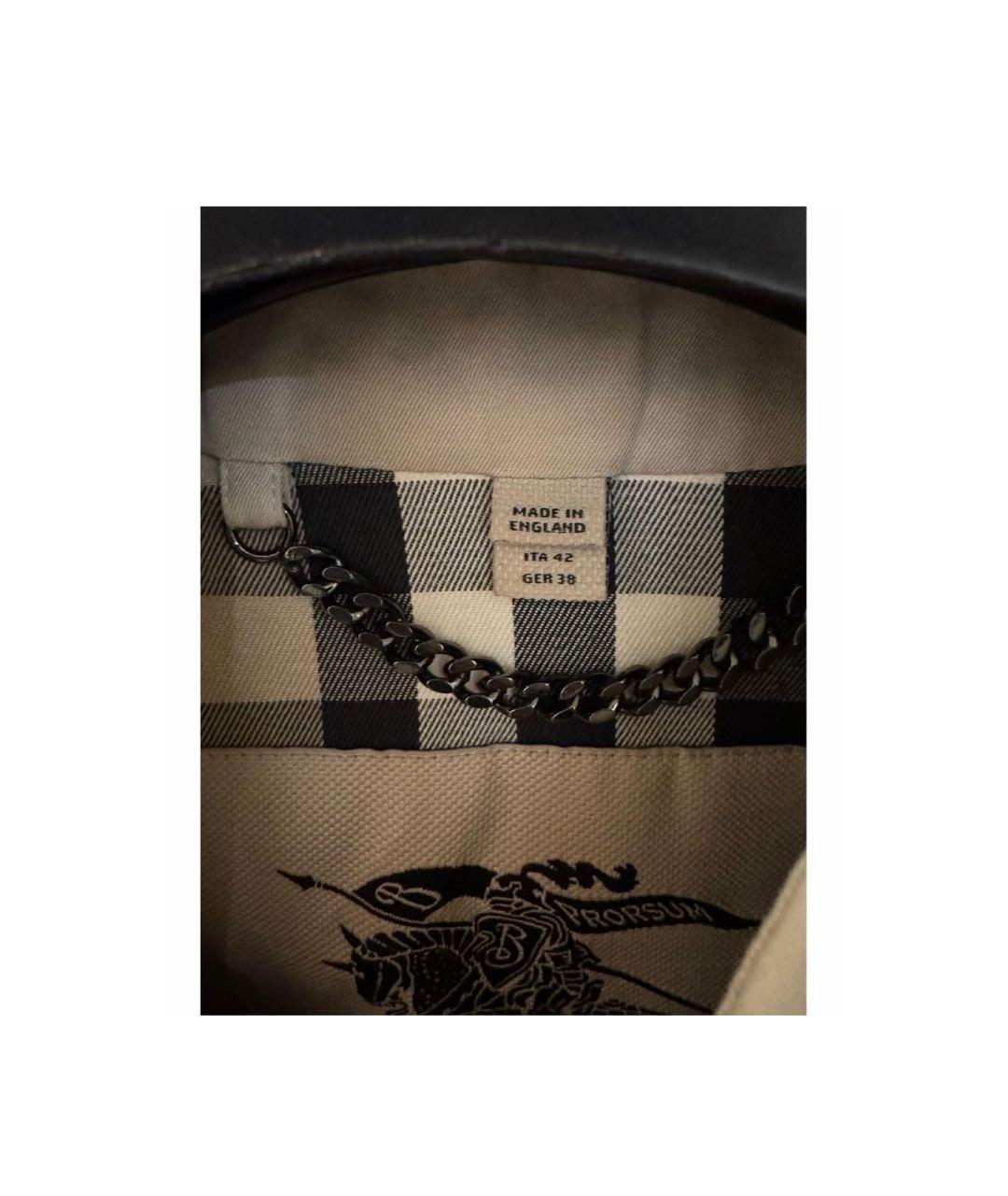 BURBERRY Серое хлопковое пальто, фото 2