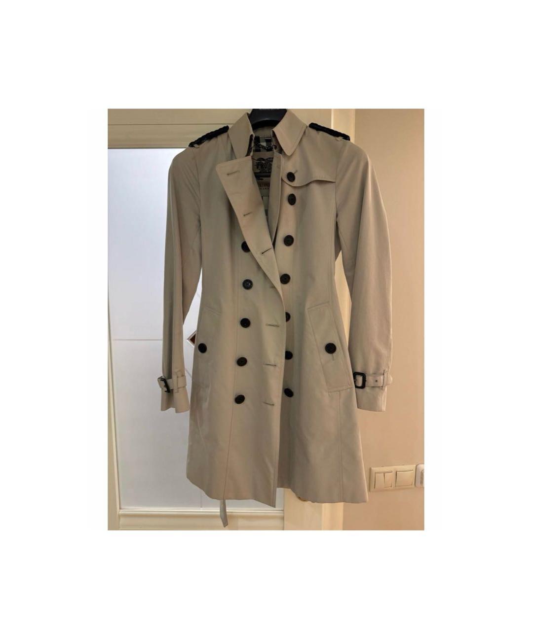 BURBERRY Серое хлопковое пальто, фото 4