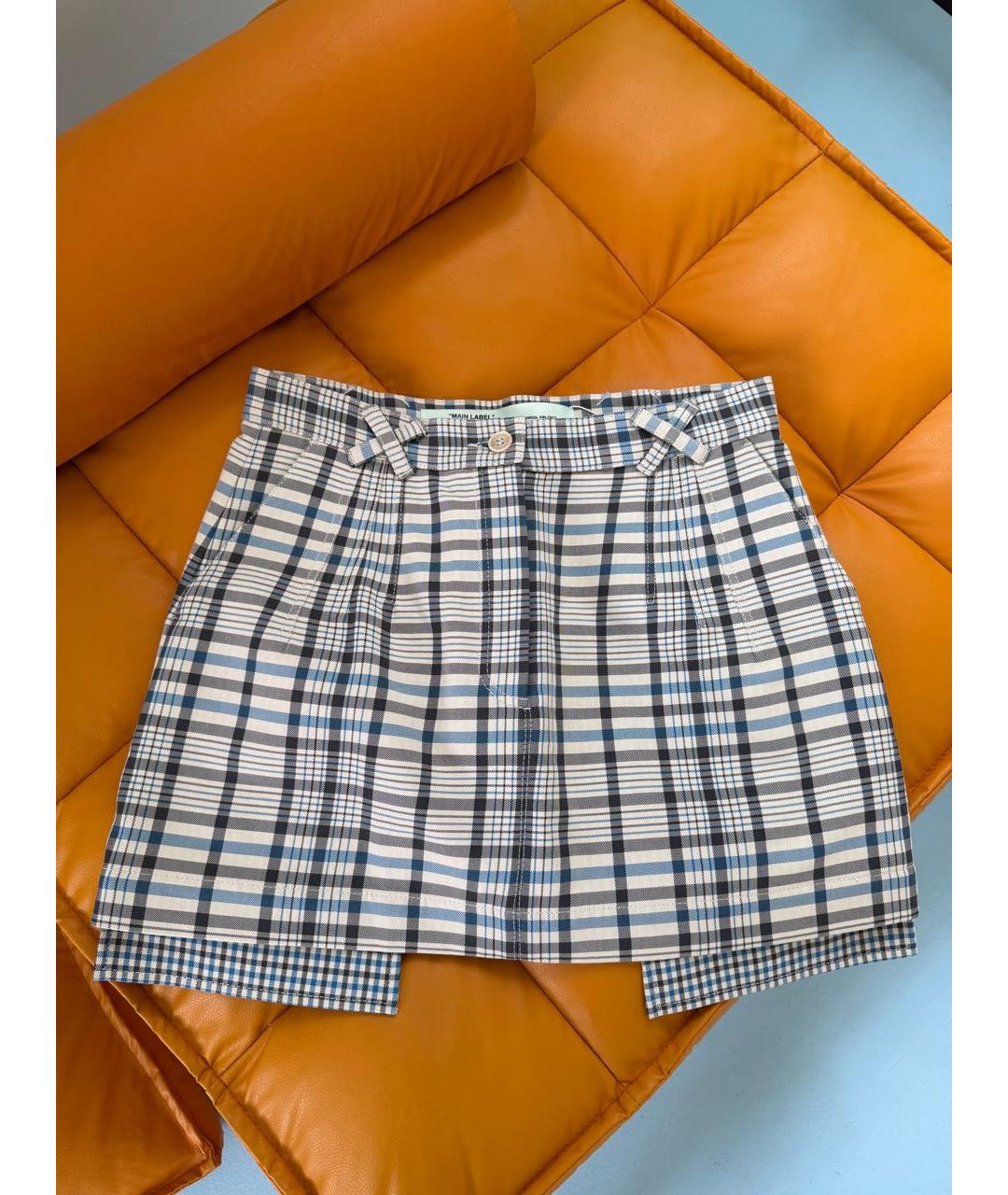 OFF-WHITE Хлопковая юбка мини, фото 4