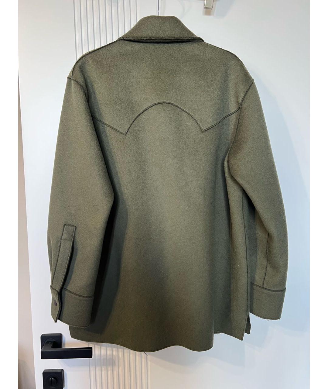 OFF-WHITE Хаки шерстяная рубашка, фото 2