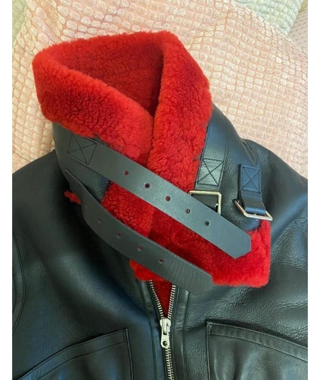 SANDRO Черная кожаная дубленка, фото 4