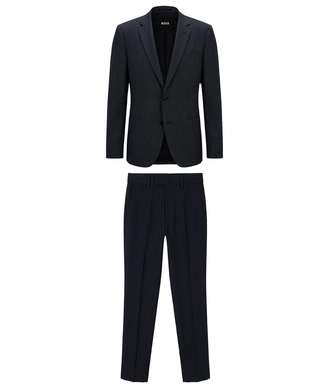 HUGO BOSS Темно-синий классический костюм, фото 1