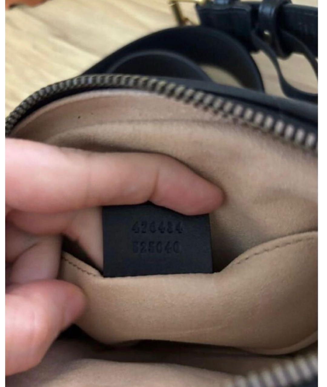 GUCCI Черная кожаная поясная сумка, фото 4