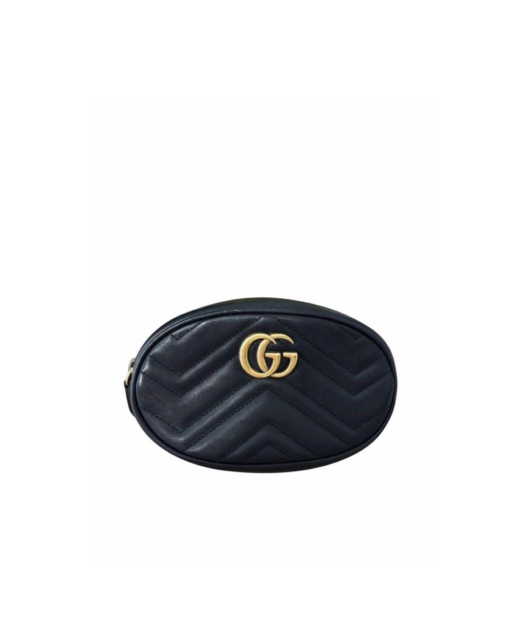 GUCCI Черная кожаная поясная сумка, фото 7