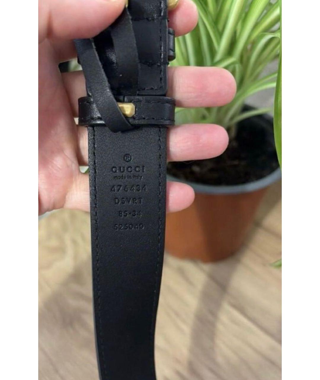 GUCCI Черная кожаная поясная сумка, фото 3