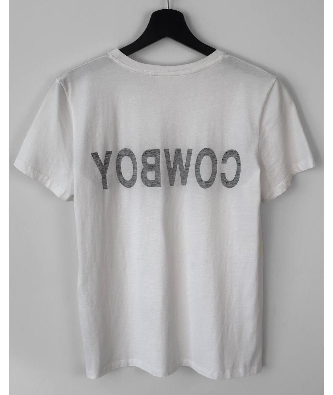 HELMUT LANG Белая хлопковая футболка, фото 2