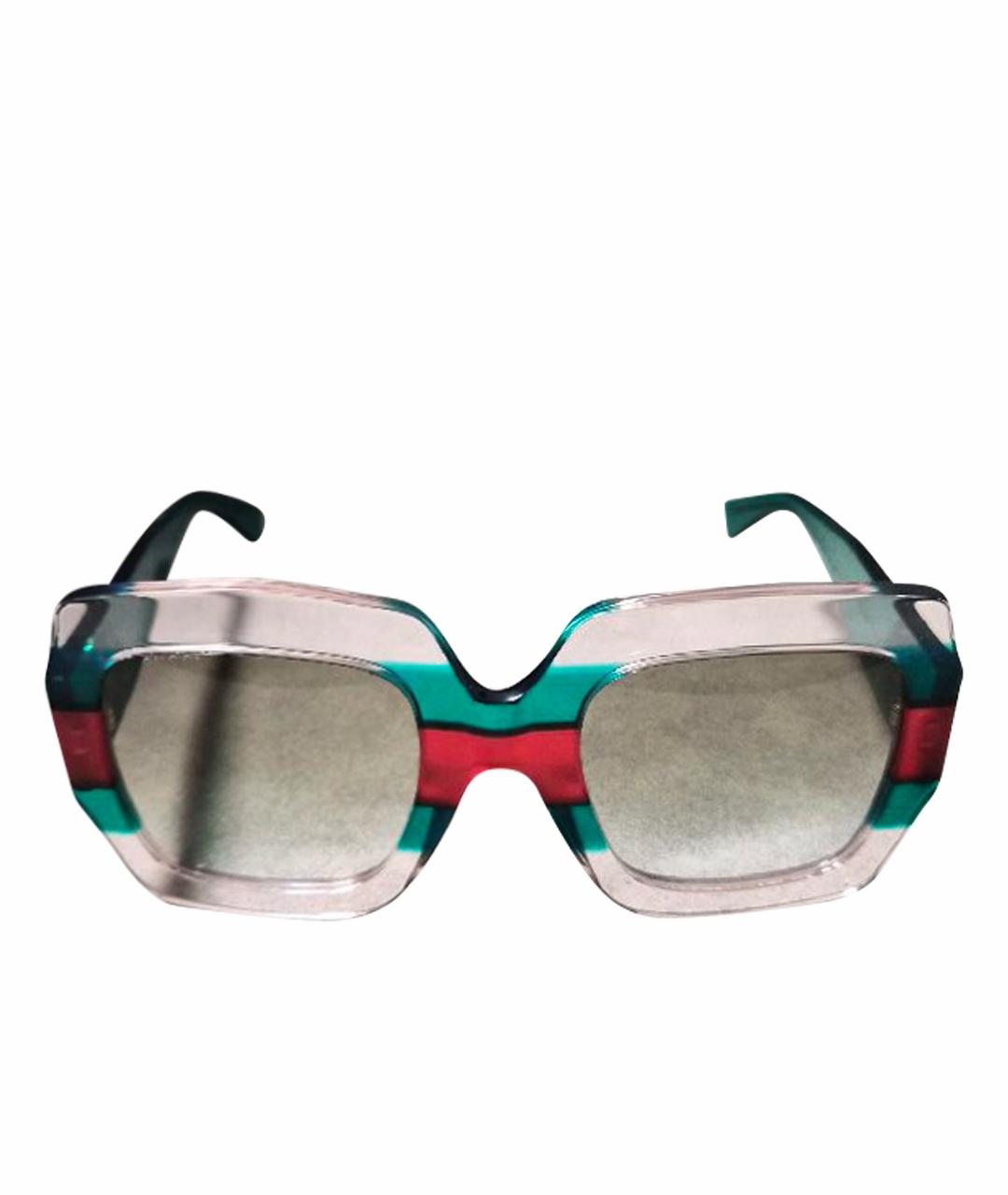 GUCCI Зеленые пластиковые солнцезащитные очки, фото 1