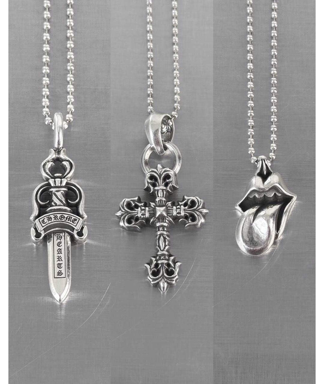 CHROME HEARTS Серебряная серебряная цепочка/подвеска, фото 4