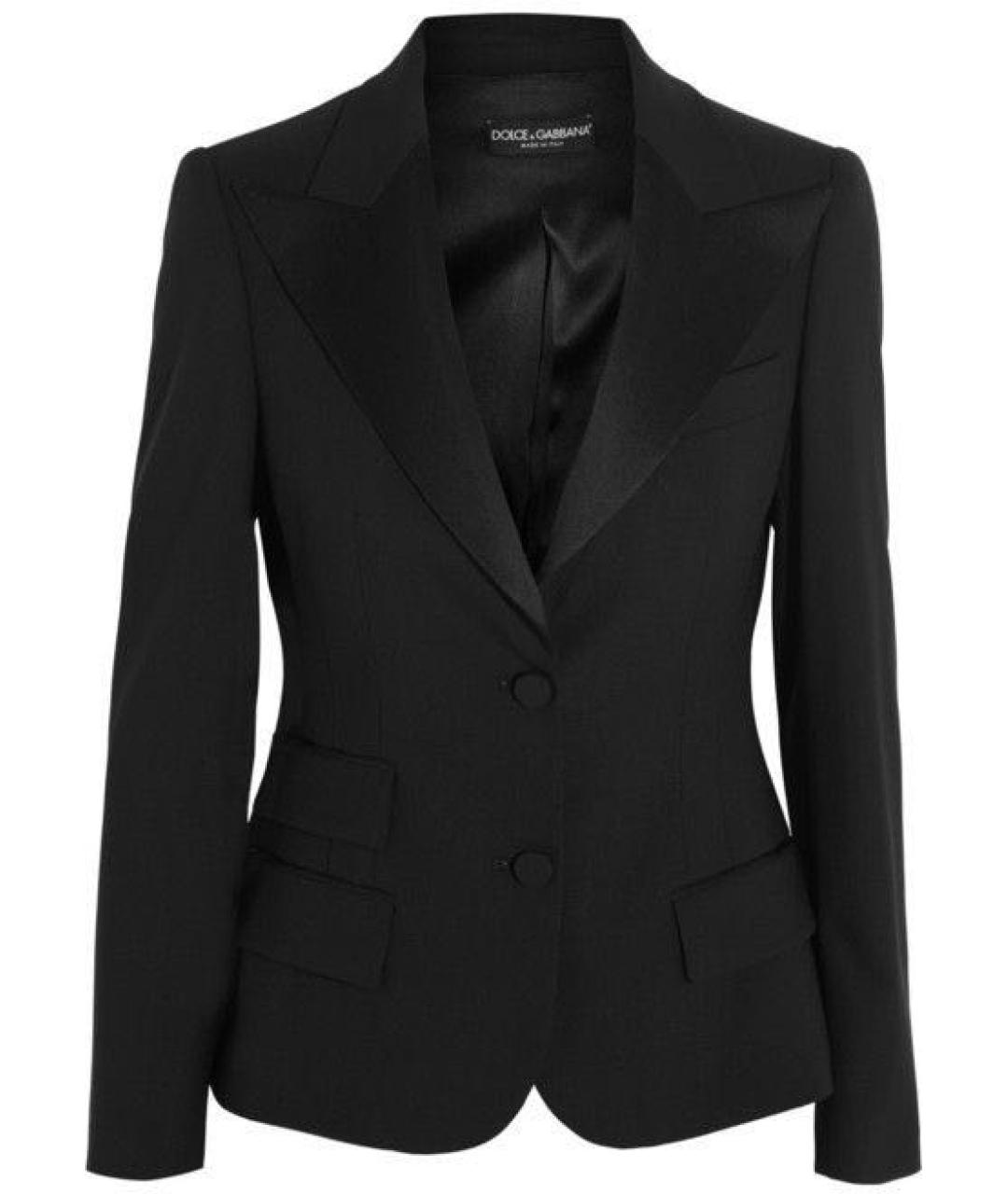 DOLCE&GABBANA Черный шерстяной костюм с брюками, фото 5
