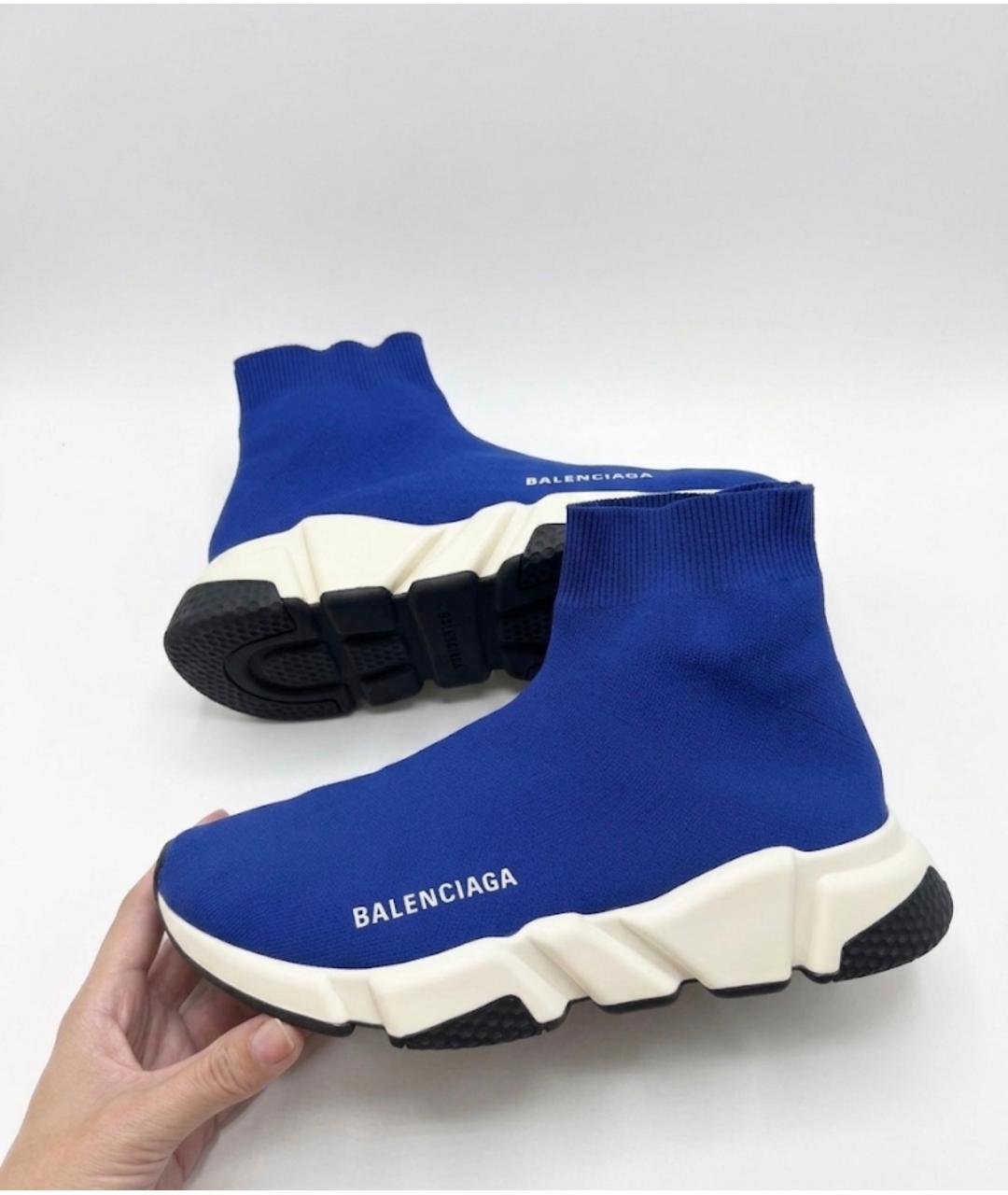 BALENCIAGA Синие текстильные кроссовки, фото 3