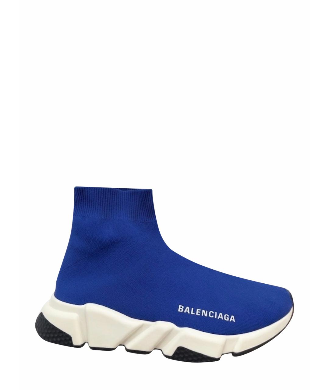 BALENCIAGA Синие текстильные кроссовки, фото 1
