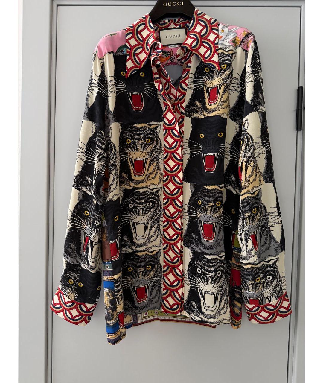 GUCCI Мульти шелковая блузы, фото 2