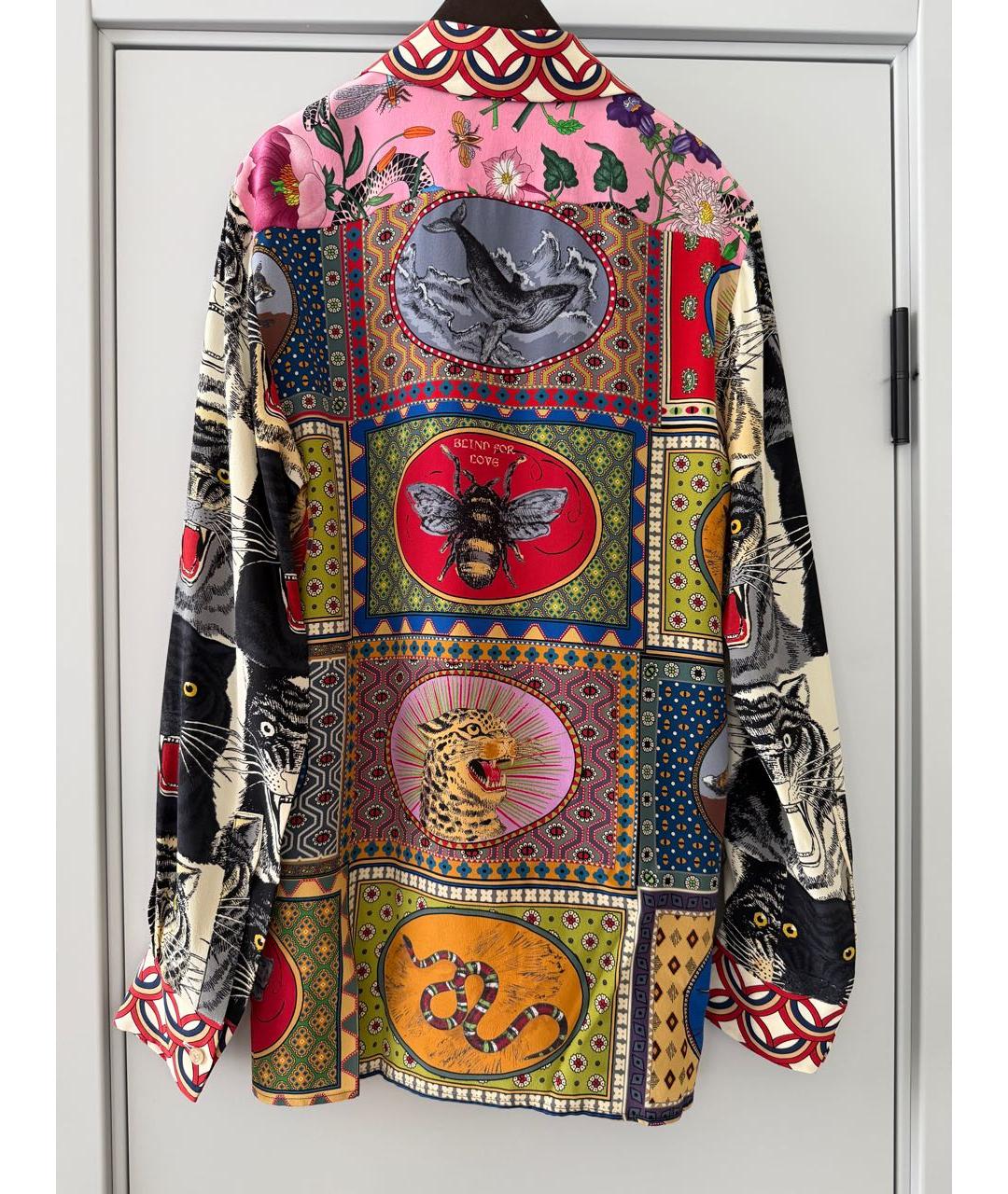 GUCCI Мульти шелковая блузы, фото 2