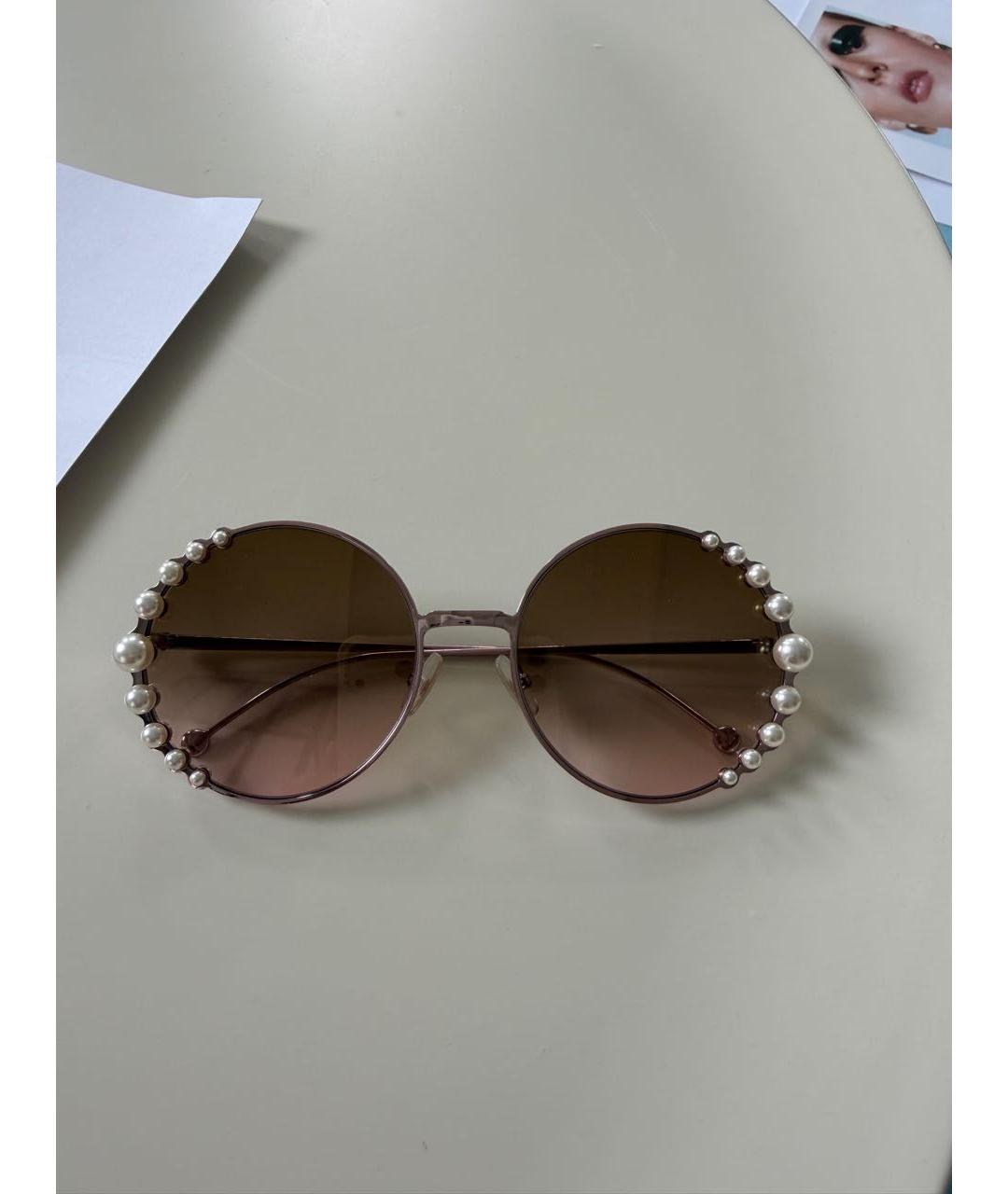 FENDI Металлические солнцезащитные очки, фото 6