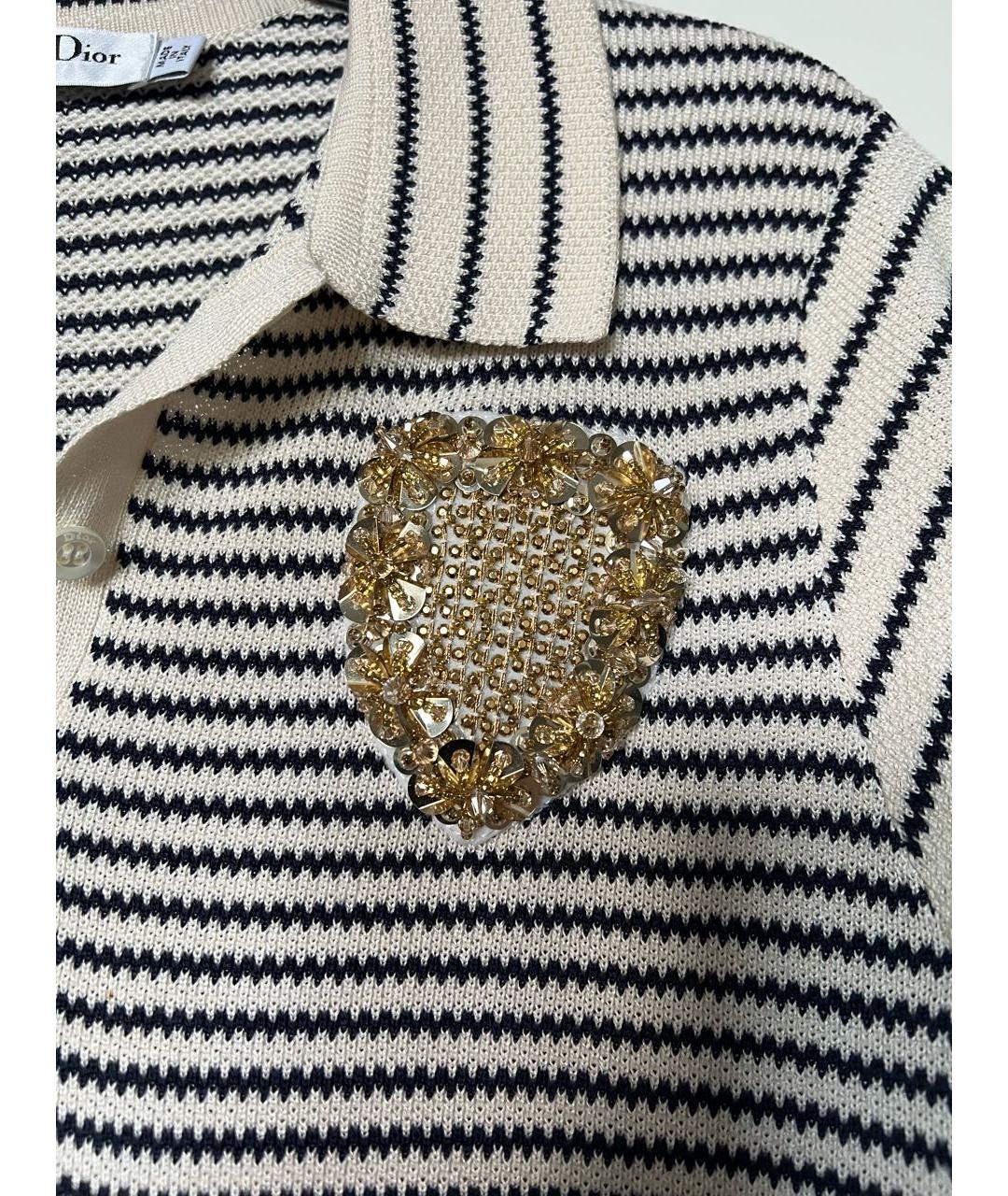 CHRISTIAN DIOR Белая шелковая футболка, фото 3