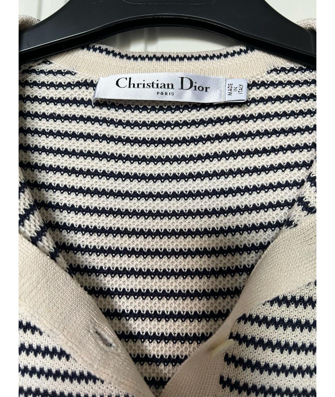 CHRISTIAN DIOR Белая шелковая футболка, фото 2