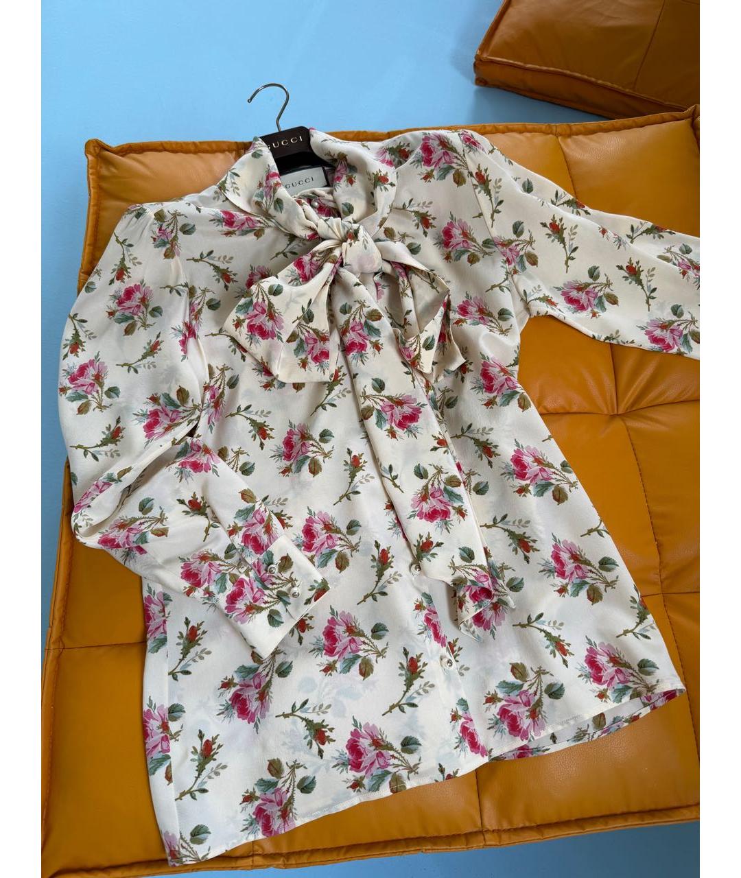 GUCCI Мульти шелковая блузы, фото 6