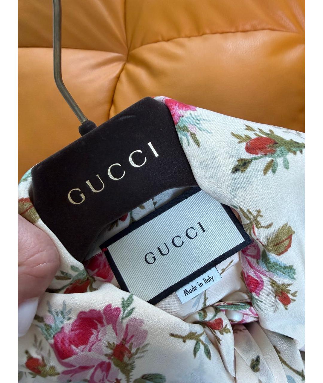 GUCCI Мульти шелковая блузы, фото 4