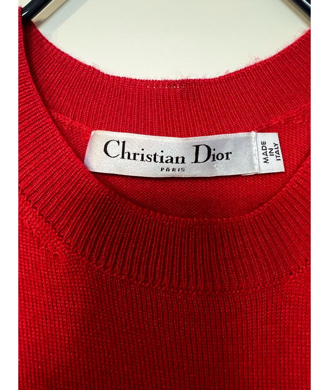 CHRISTIAN DIOR Красная кашемировая майка, фото 3