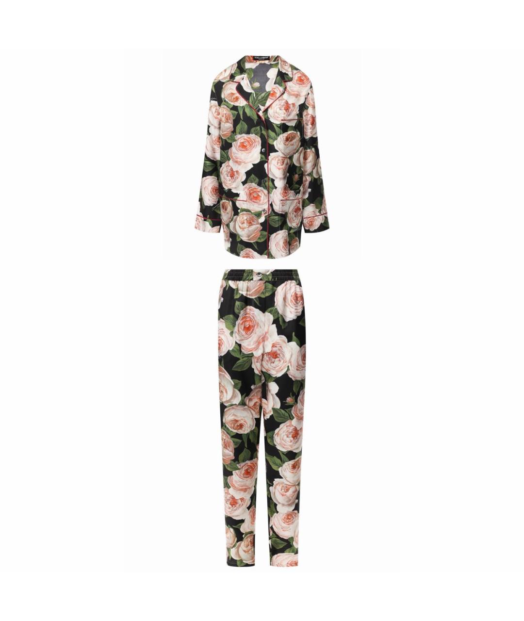 DOLCE&GABBANA Мульти шелковый костюм с брюками, фото 9