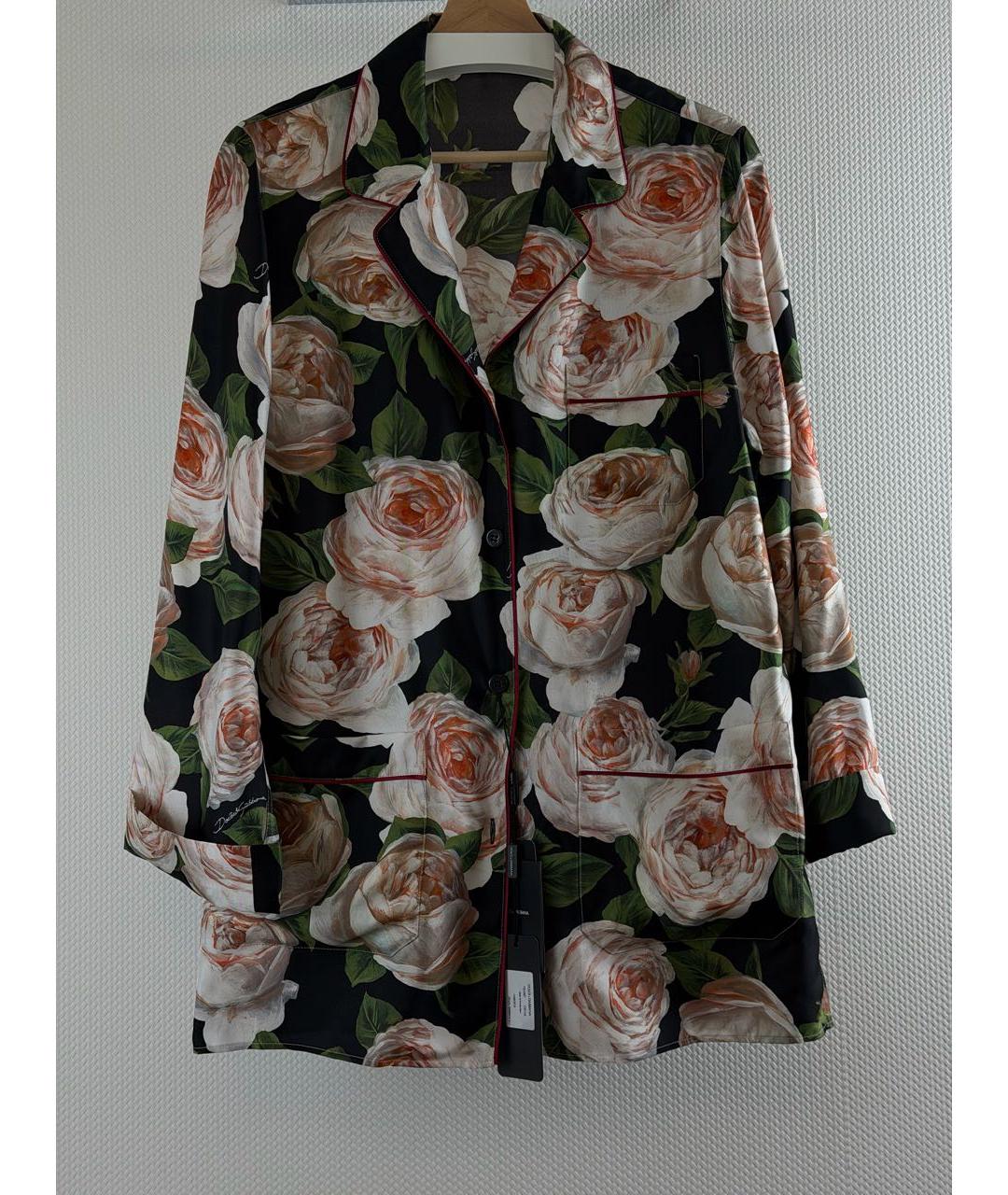 DOLCE&GABBANA Мульти шелковый костюм с брюками, фото 6