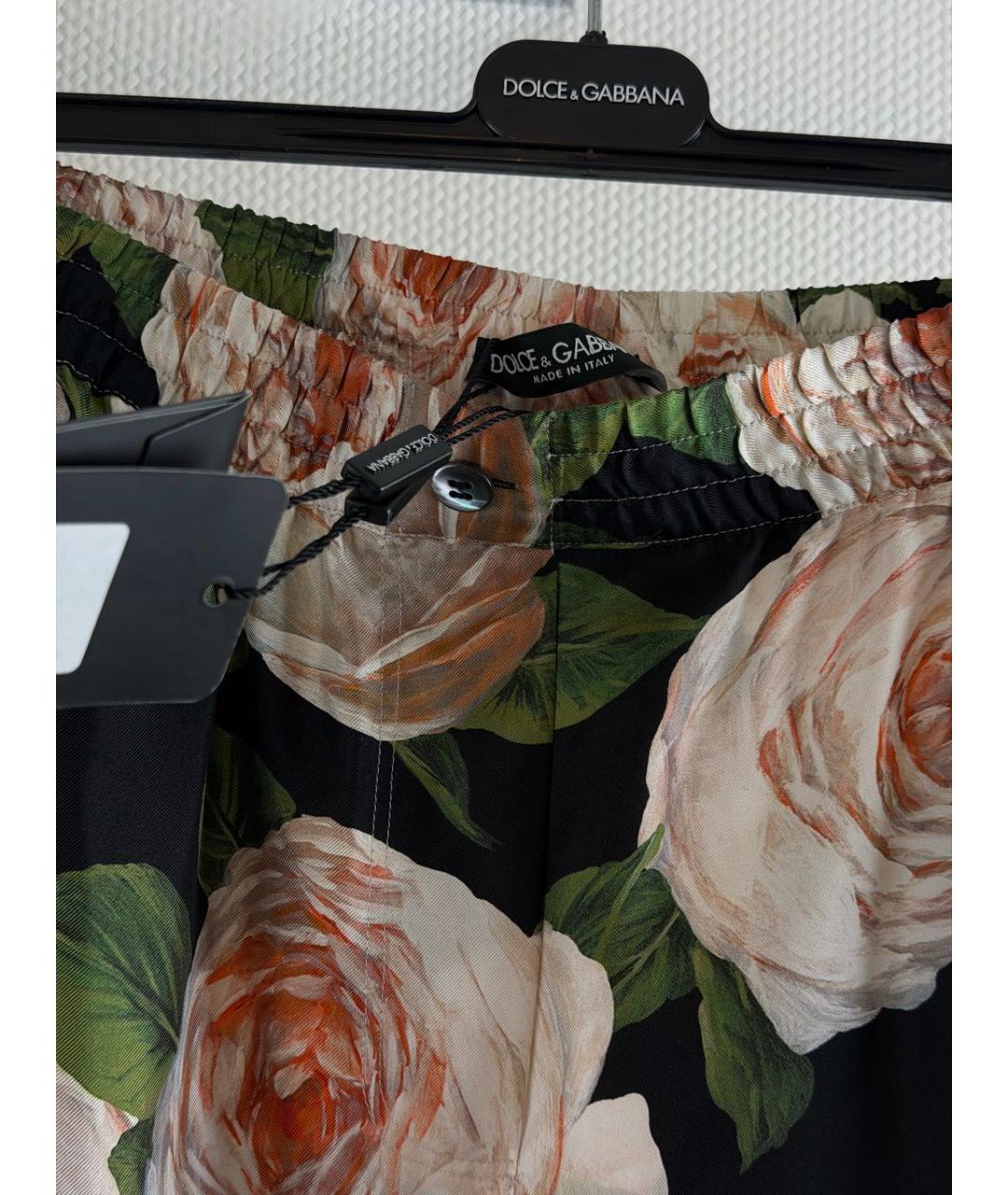 DOLCE&GABBANA Мульти шелковый костюм с брюками, фото 4