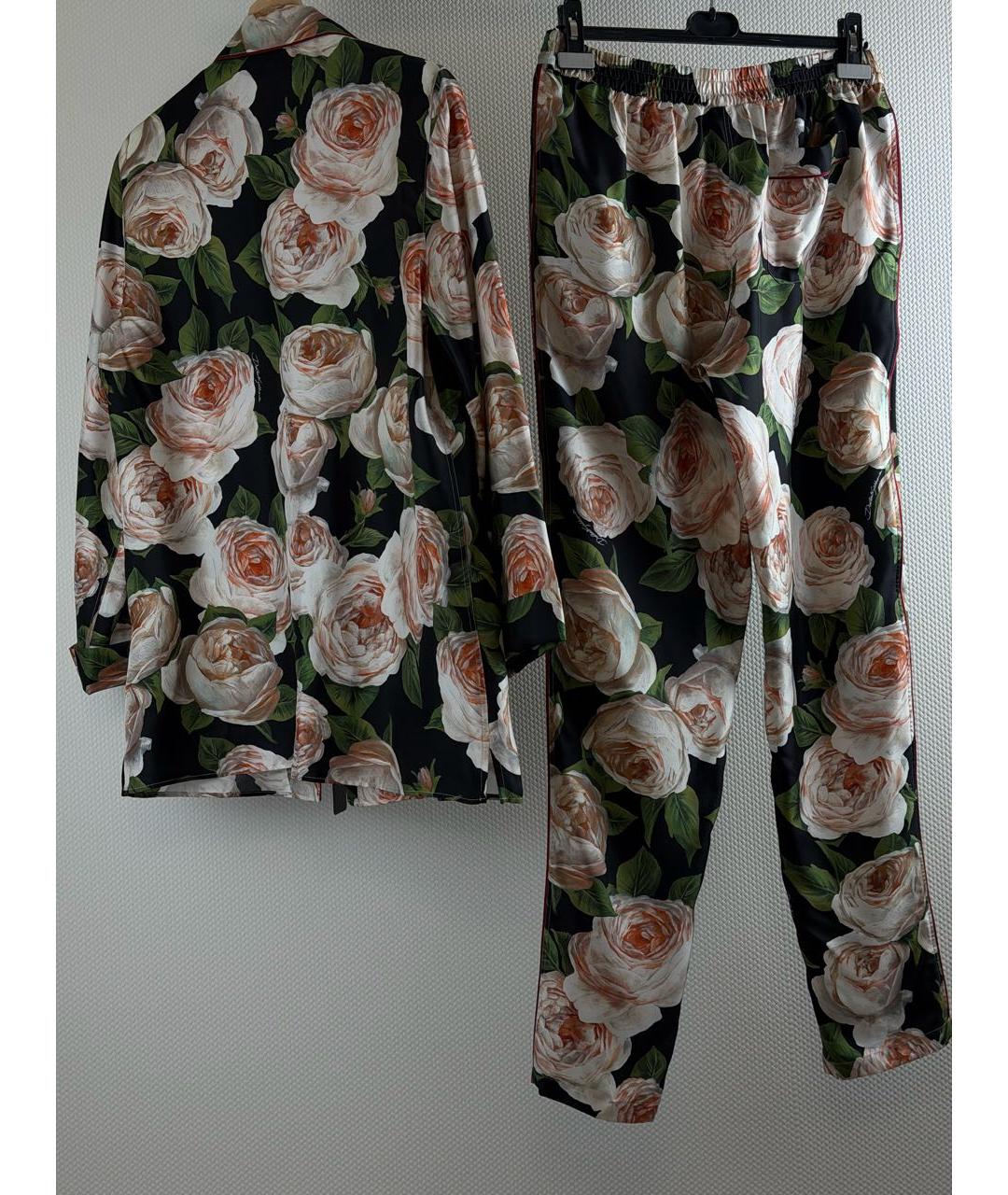 DOLCE&GABBANA Мульти шелковый костюм с брюками, фото 3