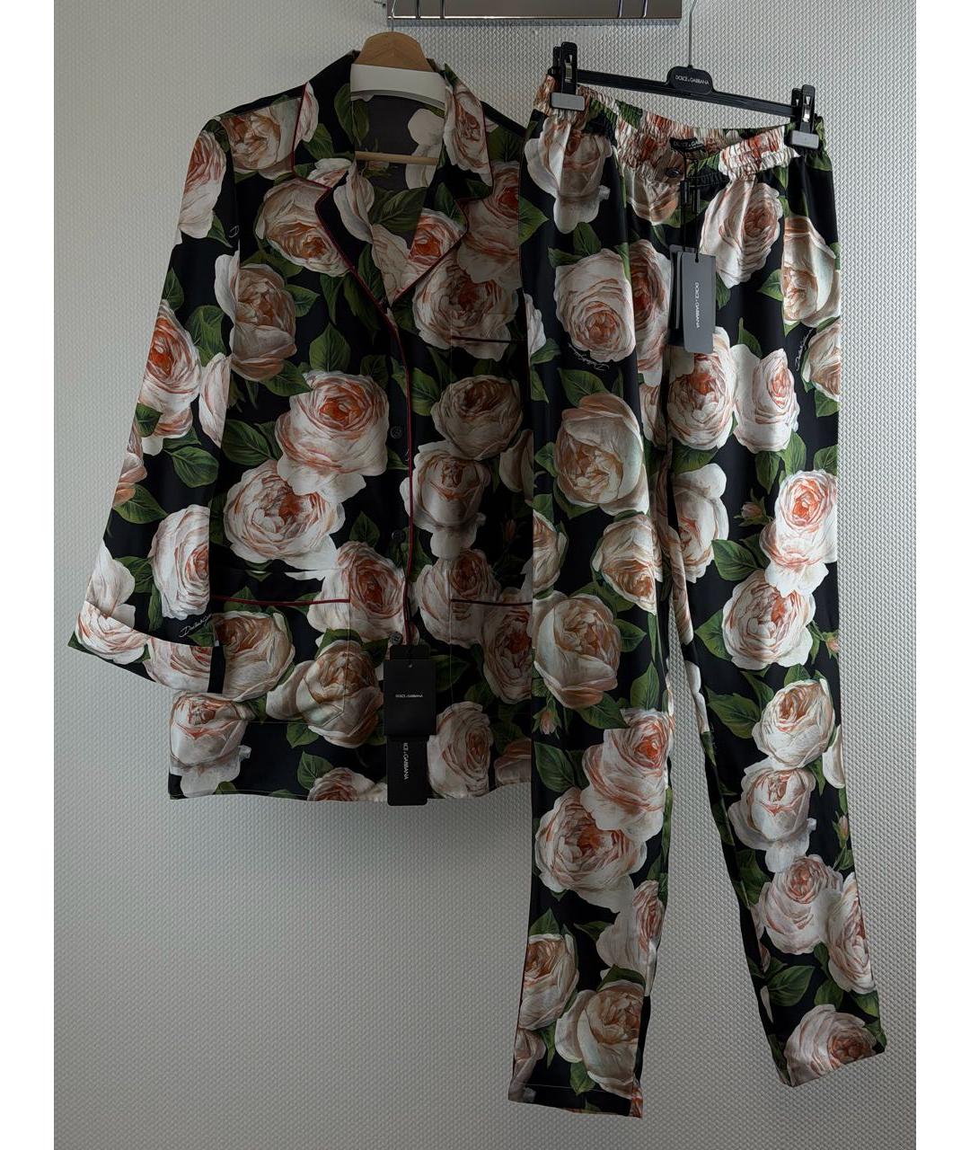DOLCE&GABBANA Мульти шелковый костюм с брюками, фото 2