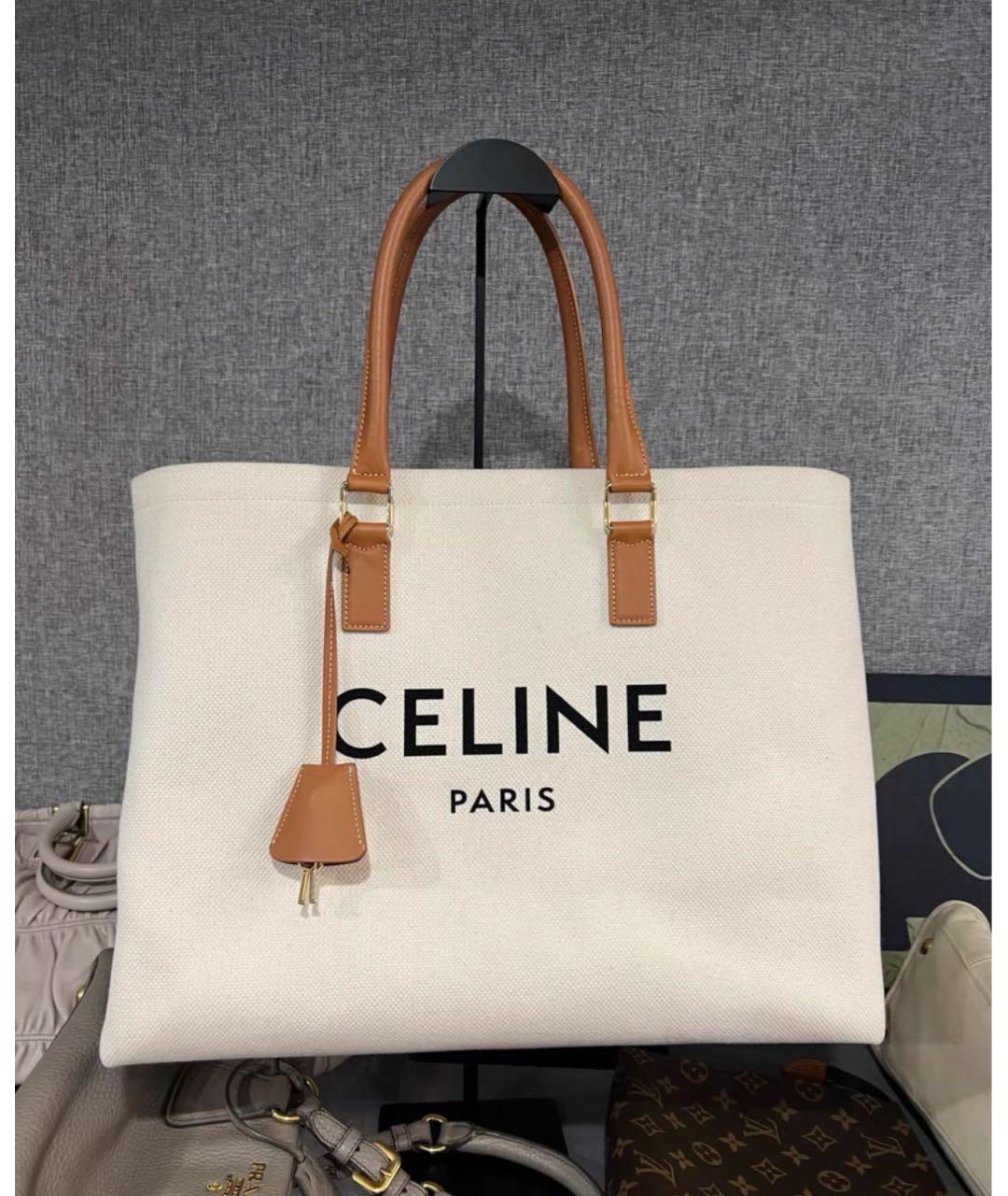 CELINE Белая сумка тоут, фото 7