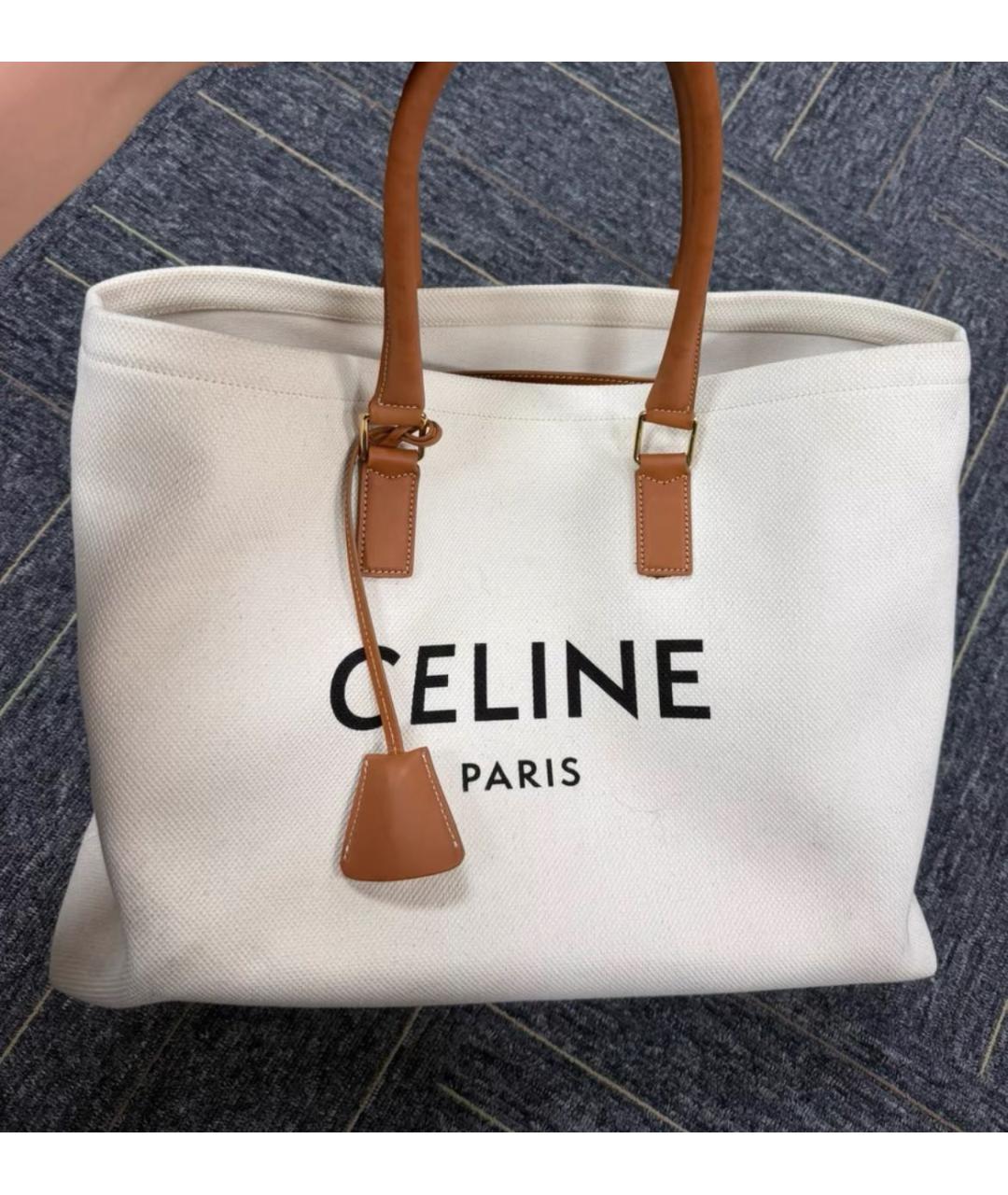 CELINE Белая сумка тоут, фото 2