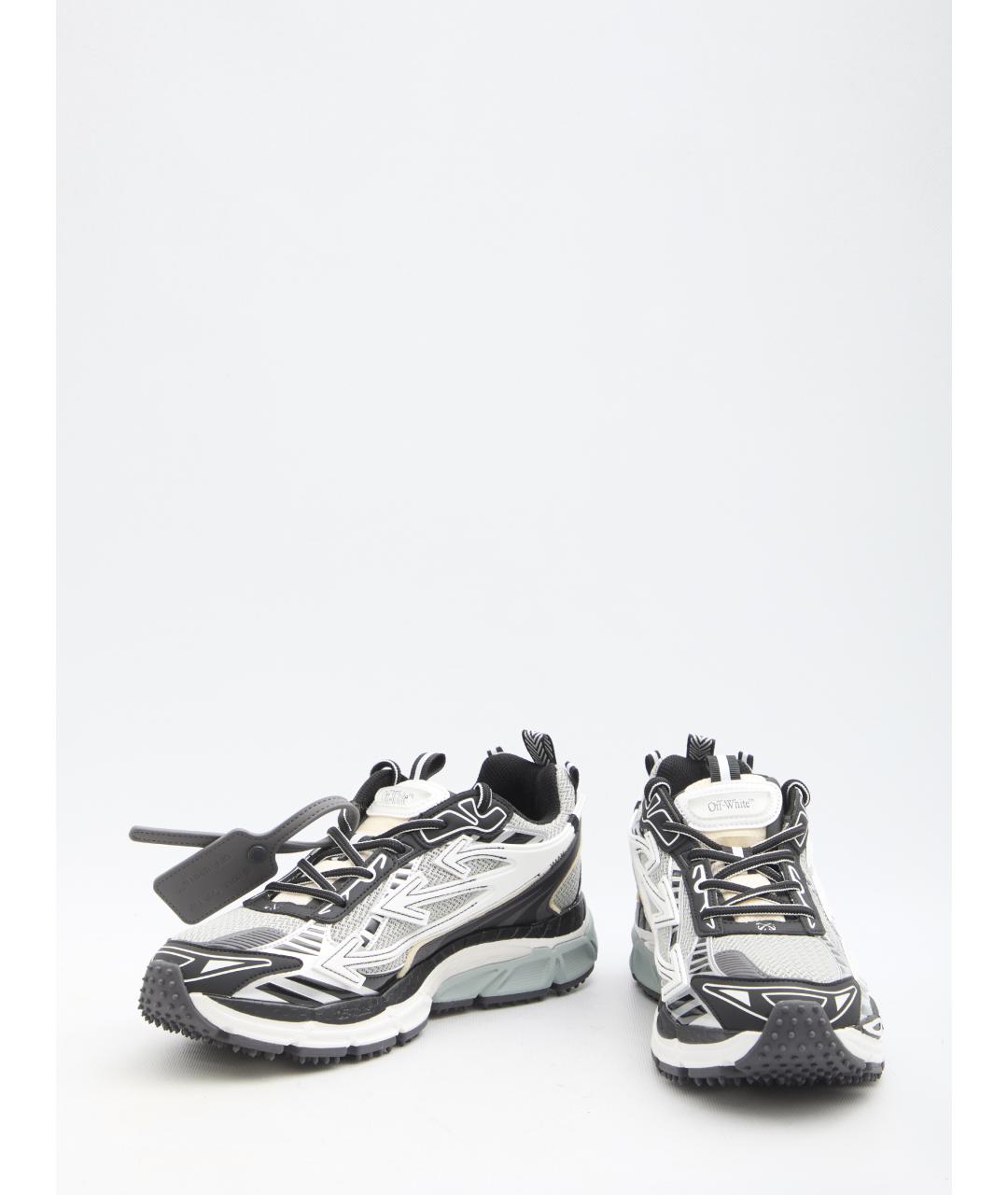 OFF-WHITE Серые синтетические низкие кроссовки / кеды, фото 5