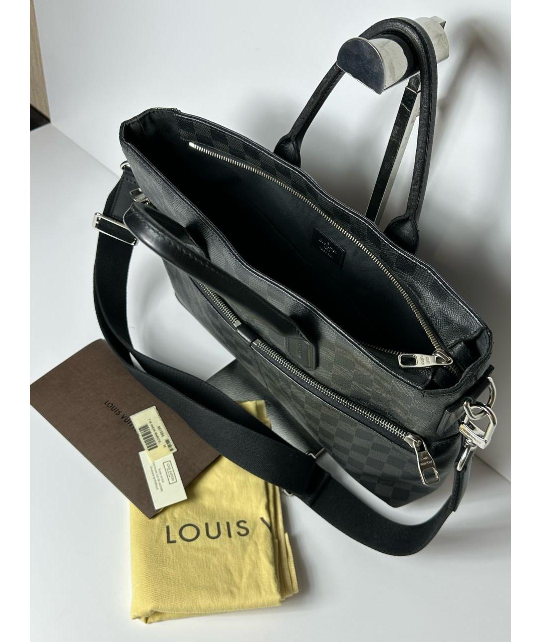 LOUIS VUITTON Черный портфель, фото 4