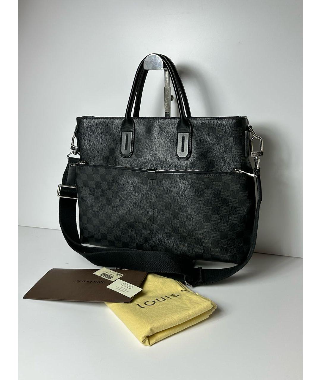 LOUIS VUITTON Черный портфель, фото 2