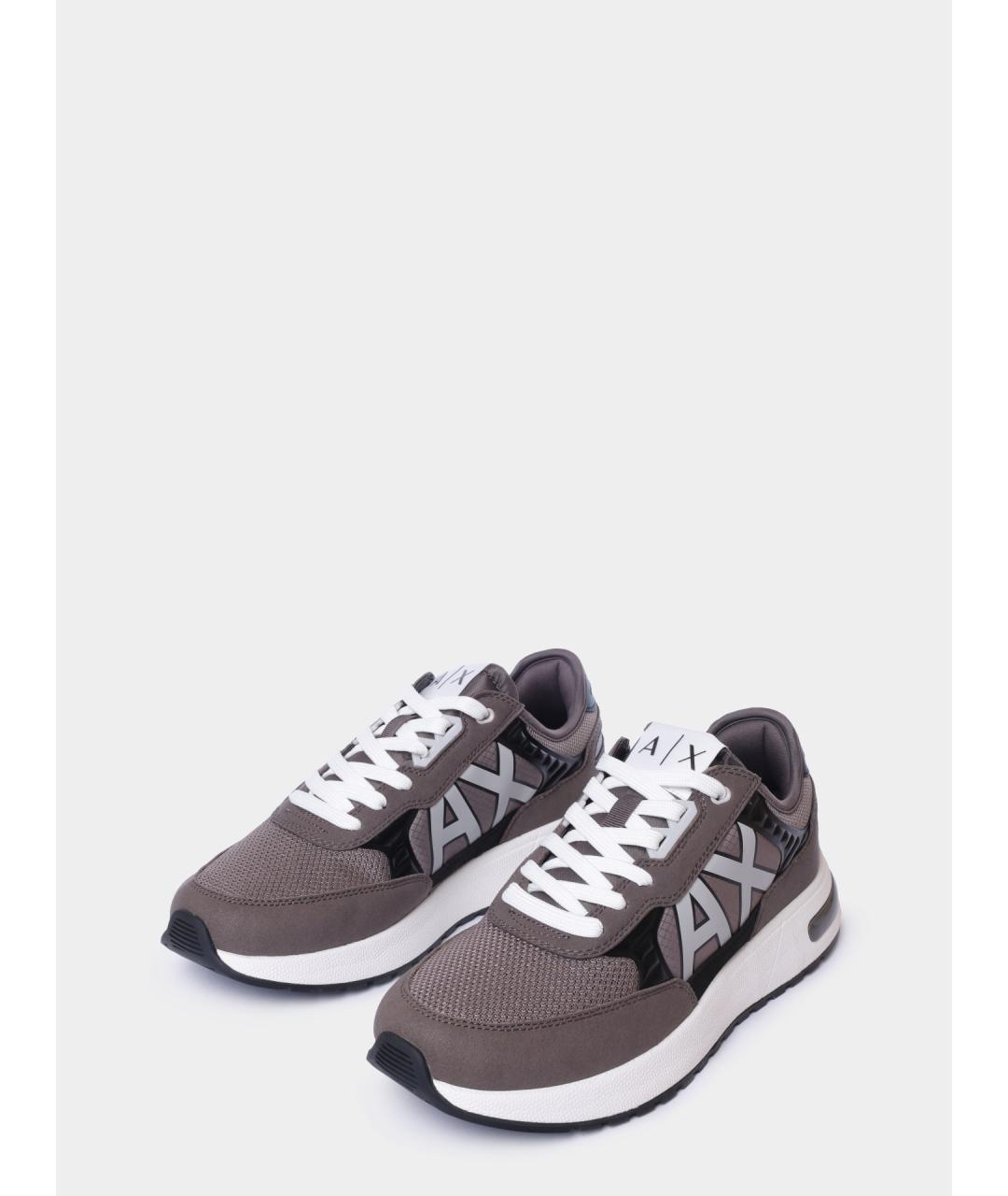 ARMANI EXCHANGE Серые низкие кроссовки / кеды, фото 2