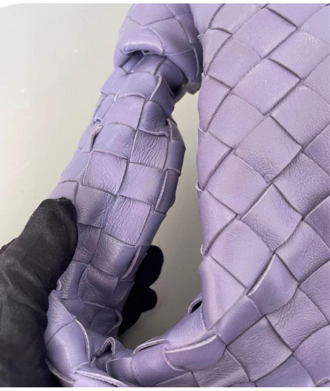 BOTTEGA VENETA Фиолетовая кожаная сумка с короткими ручками, фото 5