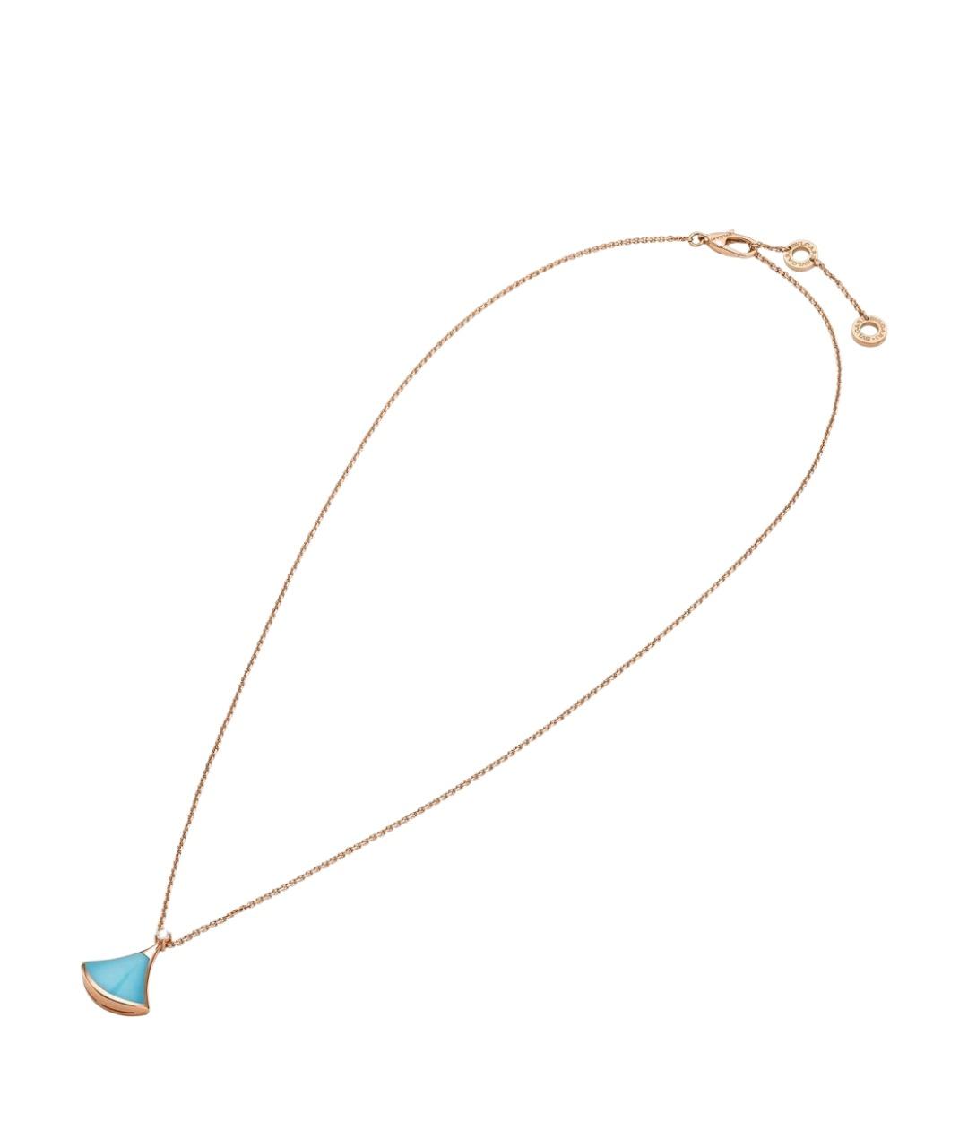 BVLGARI Голубая подвеска из розового золота, фото 1